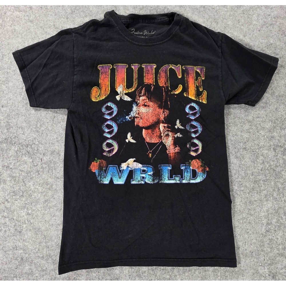 Juice Wrld T-Shirt Mens Size Small Black 999 Graphic Print Short Sleeve Cotton